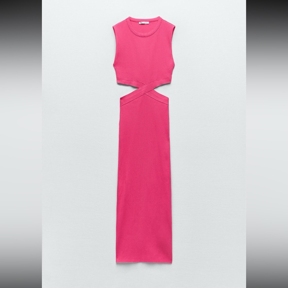 Elegant Pink Sleeveless Dress